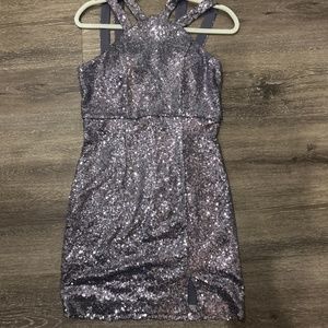 Purple Sequined Dress
